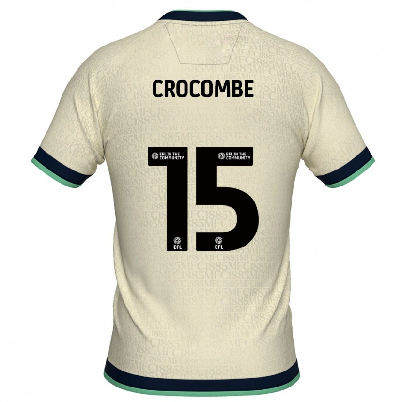 Danxen Børn Max Crocombe #15 Champagne Marine Udebane Spillertrøjer 2025/26 Trøje T-Shirt