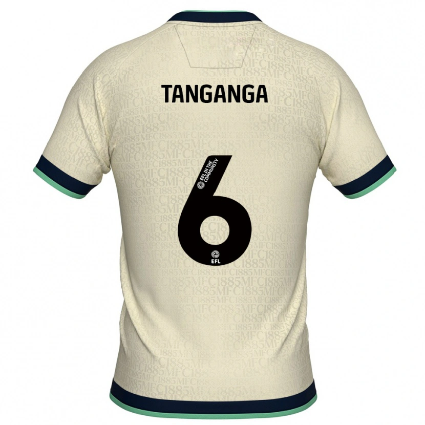 Danxen Børn Japhet Tanganga #6 Champagne Marine Udebane Spillertrøjer 2025/26 Trøje T-Shirt