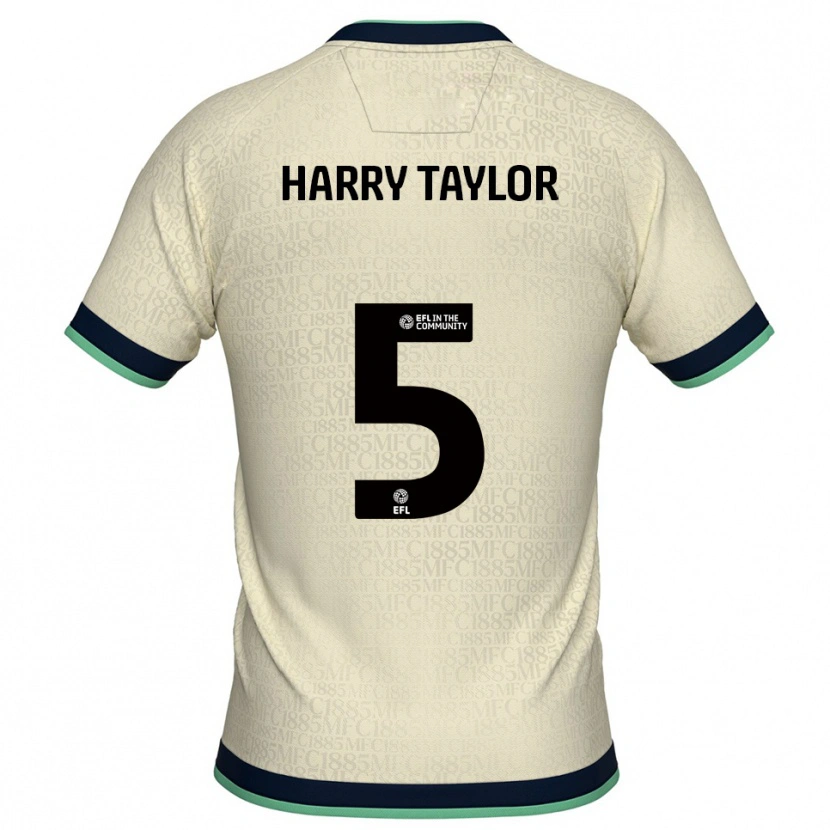Danxen Børn Harry Taylor #5 Champagne Marine Udebane Spillertrøjer 2025/26 Trøje T-Shirt