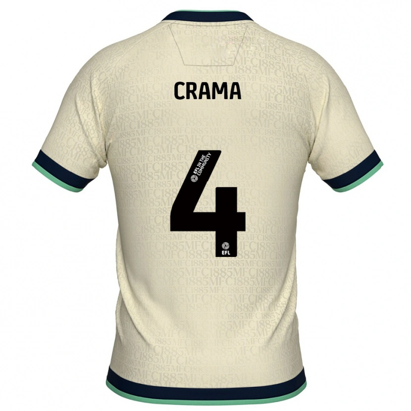 Danxen Børn Tristan Crama #4 Champagne Marine Udebane Spillertrøjer 2025/26 Trøje T-Shirt