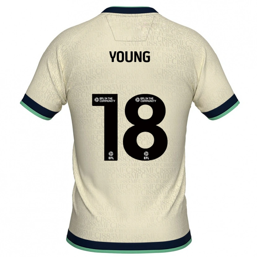 Danxen Børn Michelle Young #18 Champagne Marine Udebane Spillertrøjer 2025/26 Trøje T-Shirt