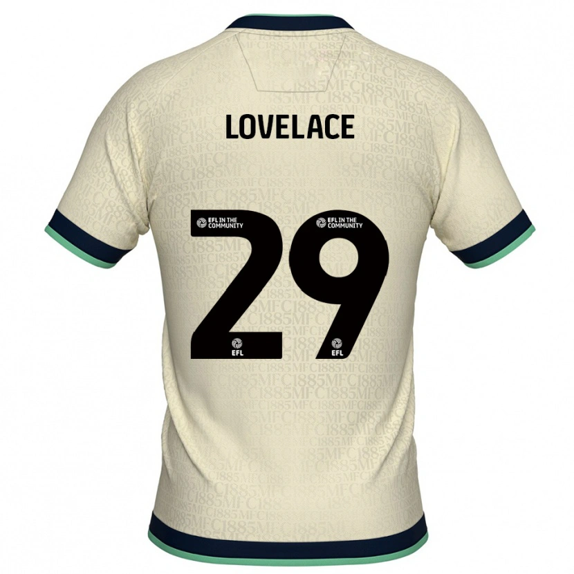Danxen Børn Zak Lovelace #29 Champagne Marine Udebane Spillertrøjer 2025/26 Trøje T-Shirt