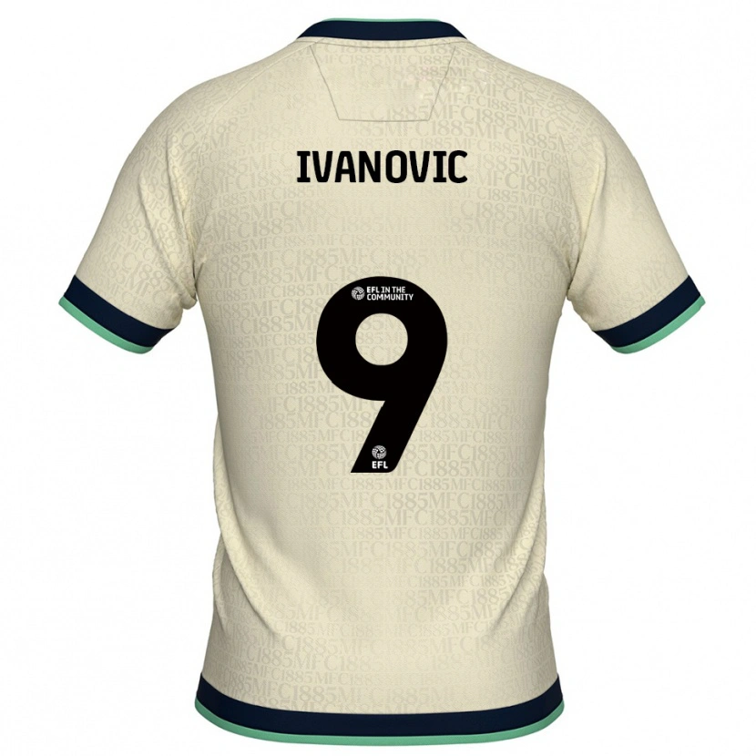 Danxen Børn Mihailo Ivanovic #9 Champagne Marine Udebane Spillertrøjer 2025/26 Trøje T-Shirt