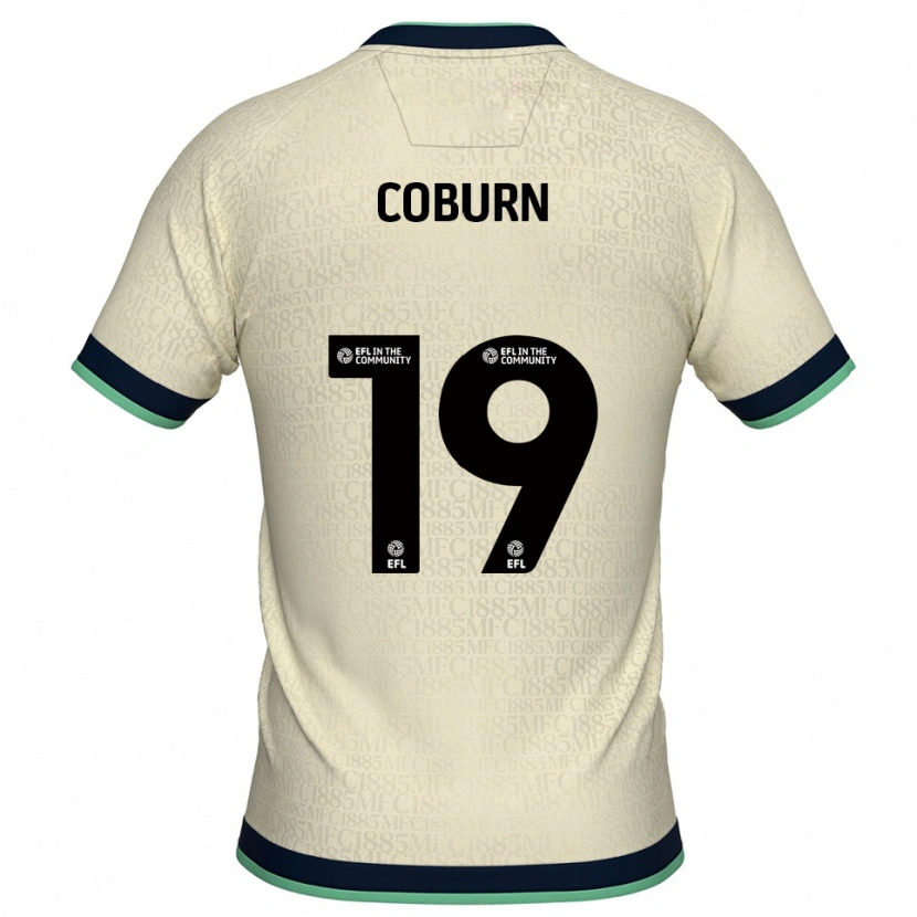 Danxen Børn Josh Coburn #19 Champagne Marine Udebane Spillertrøjer 2025/26 Trøje T-Shirt