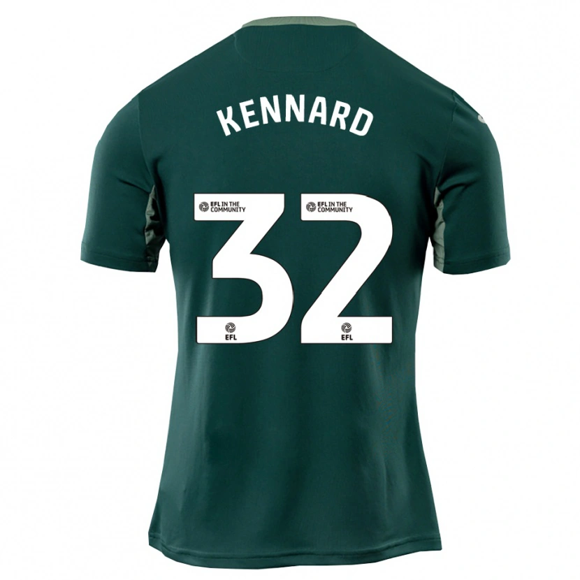 Danxen Børn Holly Kennard #32 Grøn Hvid Lilla Udebane Spillertrøjer 2025/26 Trøje T-Shirt