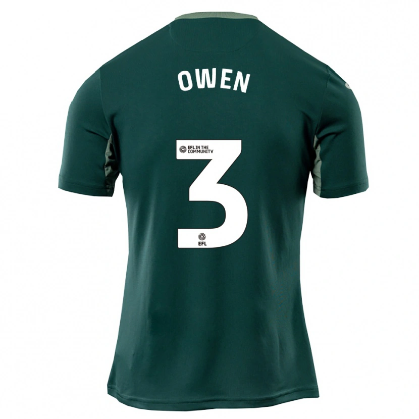 Danxen Børn Jaiden Owen #3 Grøn Hvid Lilla Udebane Spillertrøjer 2025/26 Trøje T-Shirt