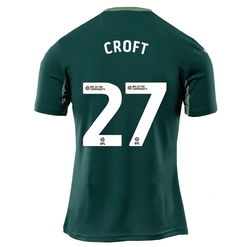 Danxen Børn Mary Croft #27 Grøn Hvid Lilla Udebane Spillertrøjer 2025/26 Trøje T-Shirt