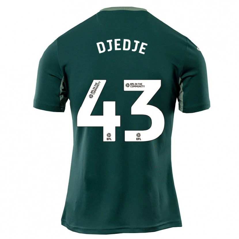 Danxen Børn Uriah Djedje #43 Grøn Hvid Lilla Udebane Spillertrøjer 2025/26 Trøje T-Shirt