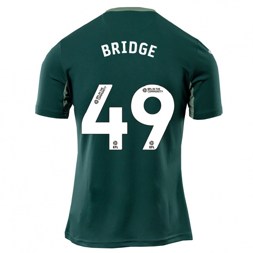 Danxen Børn Aj Bridge #49 Grøn Hvid Lilla Udebane Spillertrøjer 2025/26 Trøje T-Shirt