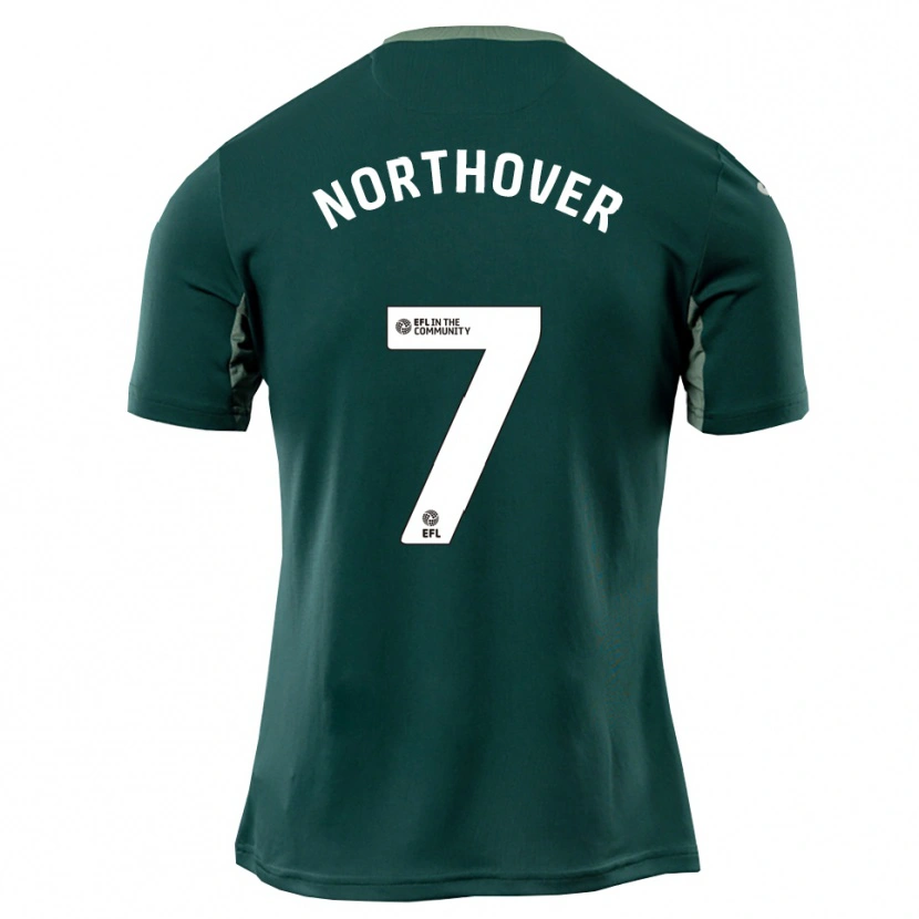 Danxen Børn Foden Northover #7 Grøn Hvid Lilla Udebane Spillertrøjer 2025/26 Trøje T-Shirt