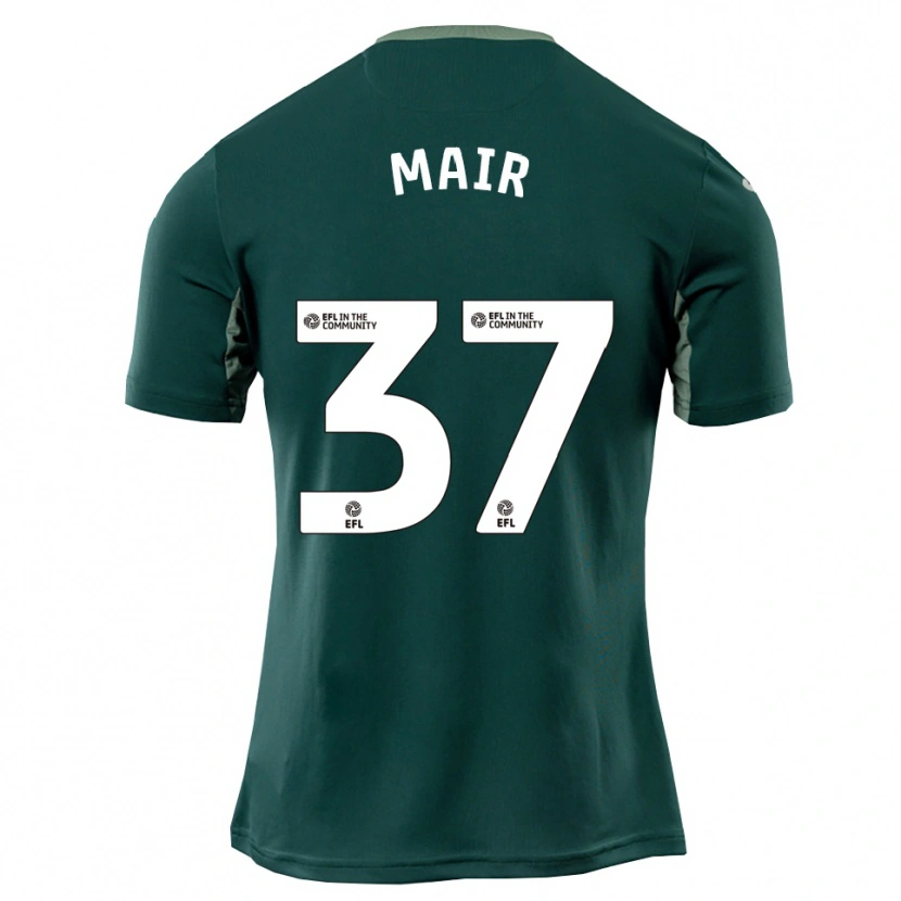 Danxen Børn Archie Mair #37 Grøn Hvid Lilla Udebane Spillertrøjer 2025/26 Trøje T-Shirt