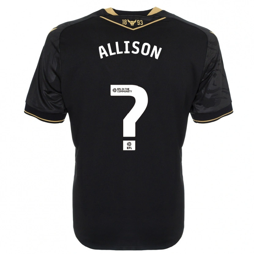 Danxen Børn Lauren Allison #0 Sort Guld Udebane Spillertrøjer 2025/26 Trøje T-Shirt