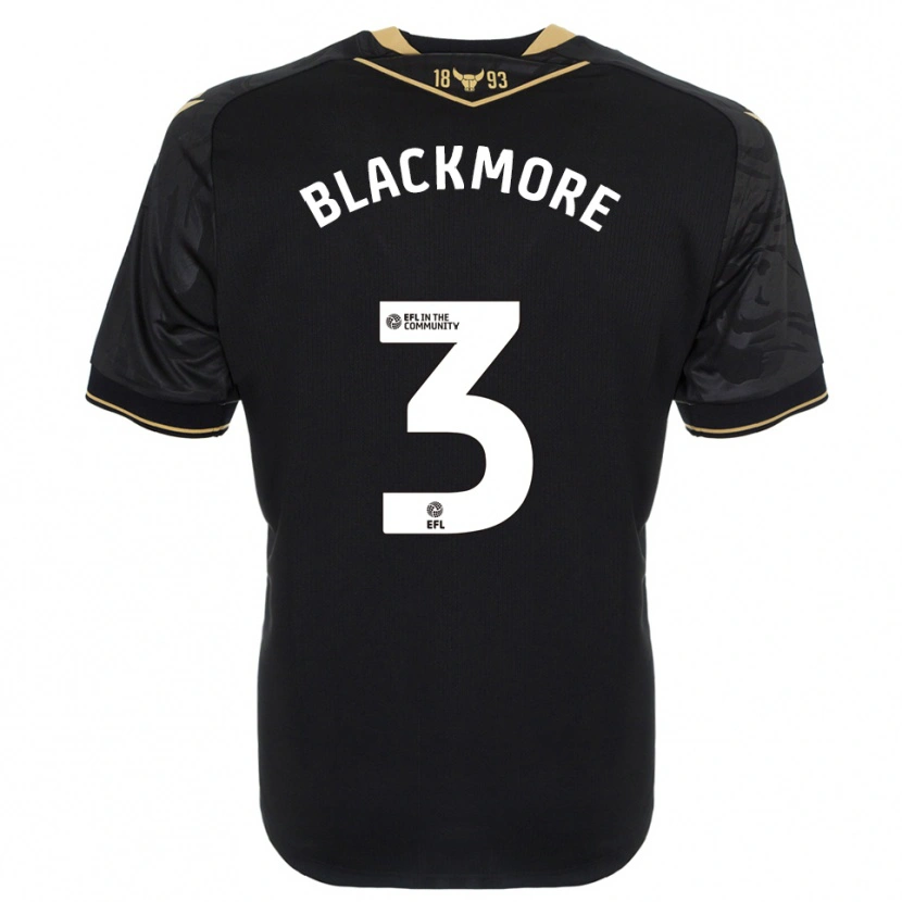Danxen Børn Jameson Blackmore #3 Sort Guld Udebane Spillertrøjer 2025/26 Trøje T-Shirt