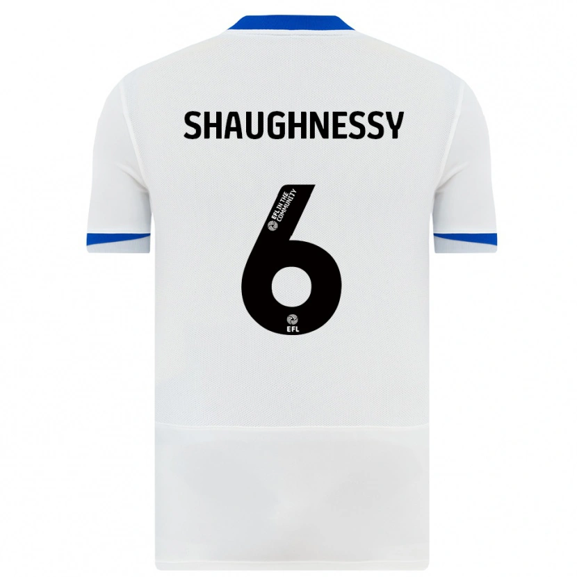 Danxen Børn Conor Shaughnessy #6 Hvid Sort Udebane Spillertrøjer 2025/26 Trøje T-Shirt
