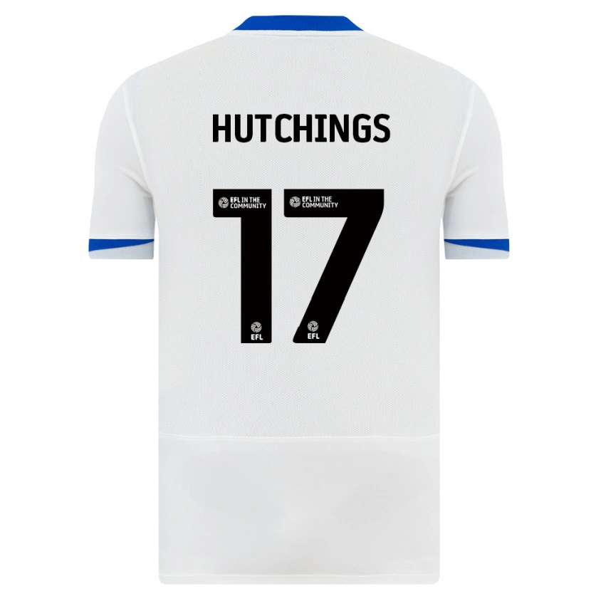 Danxen Børn Annie Hutchings #17 Hvid Sort Udebane Spillertrøjer 2025/26 Trøje T-Shirt