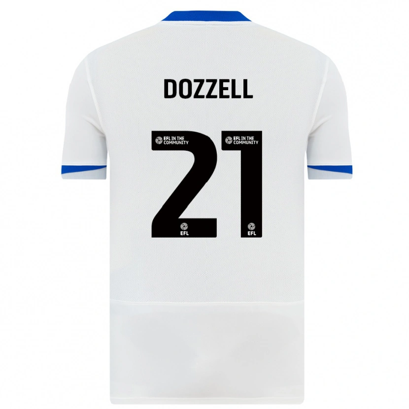 Danxen Børn Andre Dozzell #21 Hvid Sort Udebane Spillertrøjer 2025/26 Trøje T-Shirt