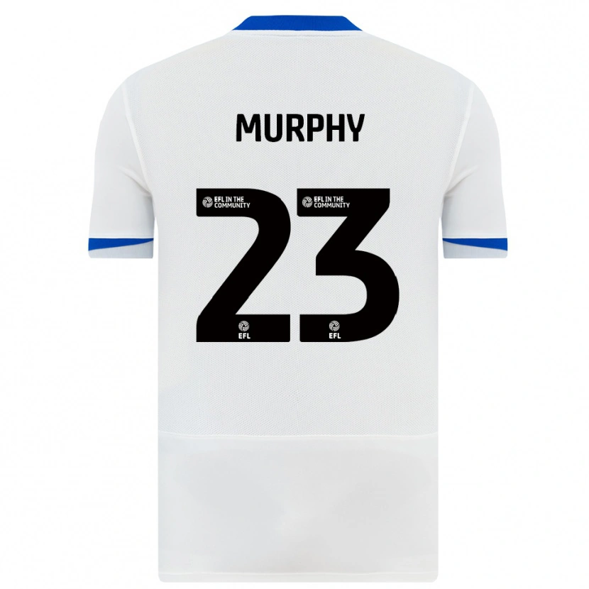 Danxen Børn Josh Murphy #23 Hvid Sort Udebane Spillertrøjer 2025/26 Trøje T-Shirt