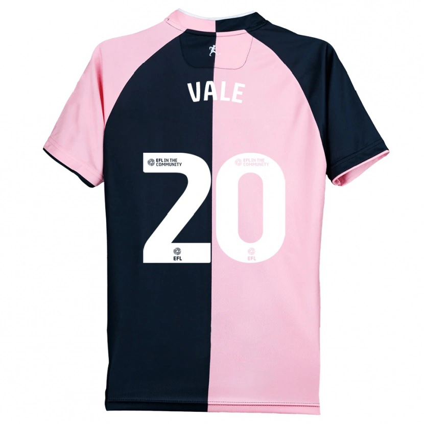 Danxen Børn Harvey Vale #20 Pink Sort Udebane Spillertrøjer 2025/26 Trøje T-Shirt