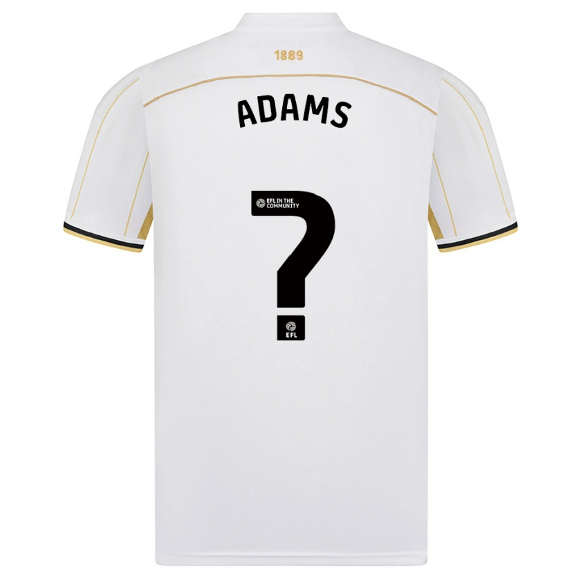 Danxen Børn Robert Adams #0 Hvid Guld Udebane Spillertrøjer 2025/26 Trøje T-Shirt
