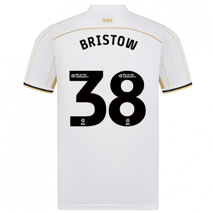 Danxen Børn Tilly Bristow #38 Hvid Guld Udebane Spillertrøjer 2025/26 Trøje T-Shirt