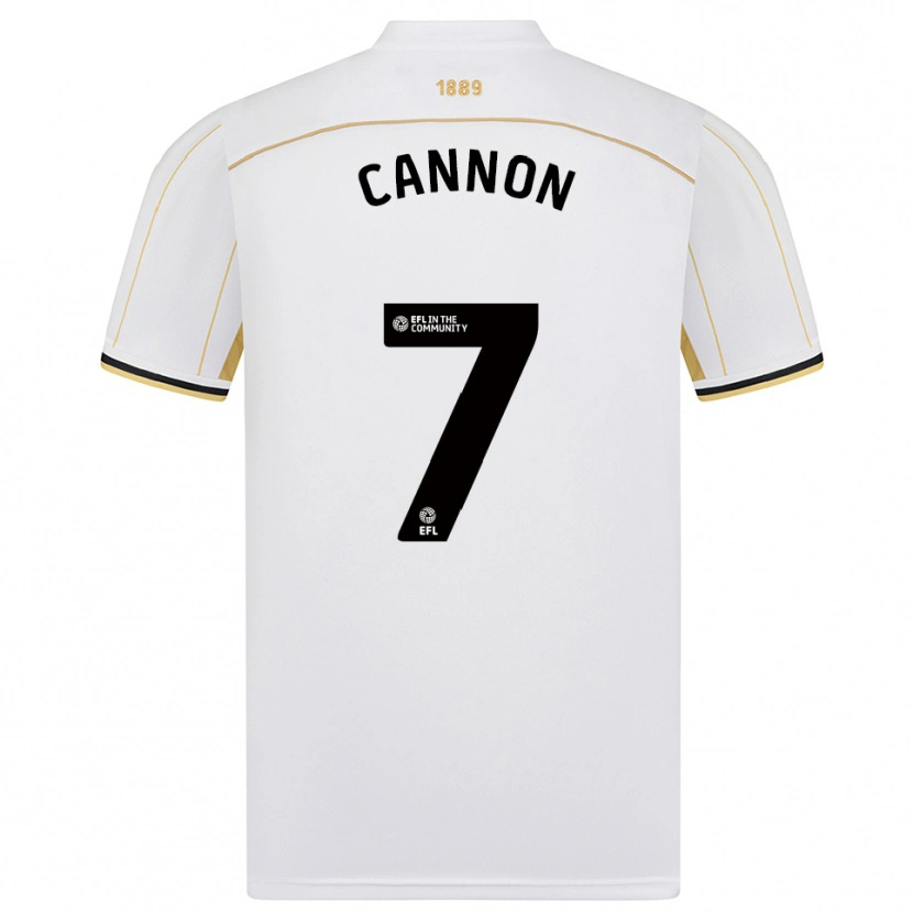 Danxen Børn Tom Cannon #7 Hvid Guld Udebane Spillertrøjer 2025/26 Trøje T-Shirt
