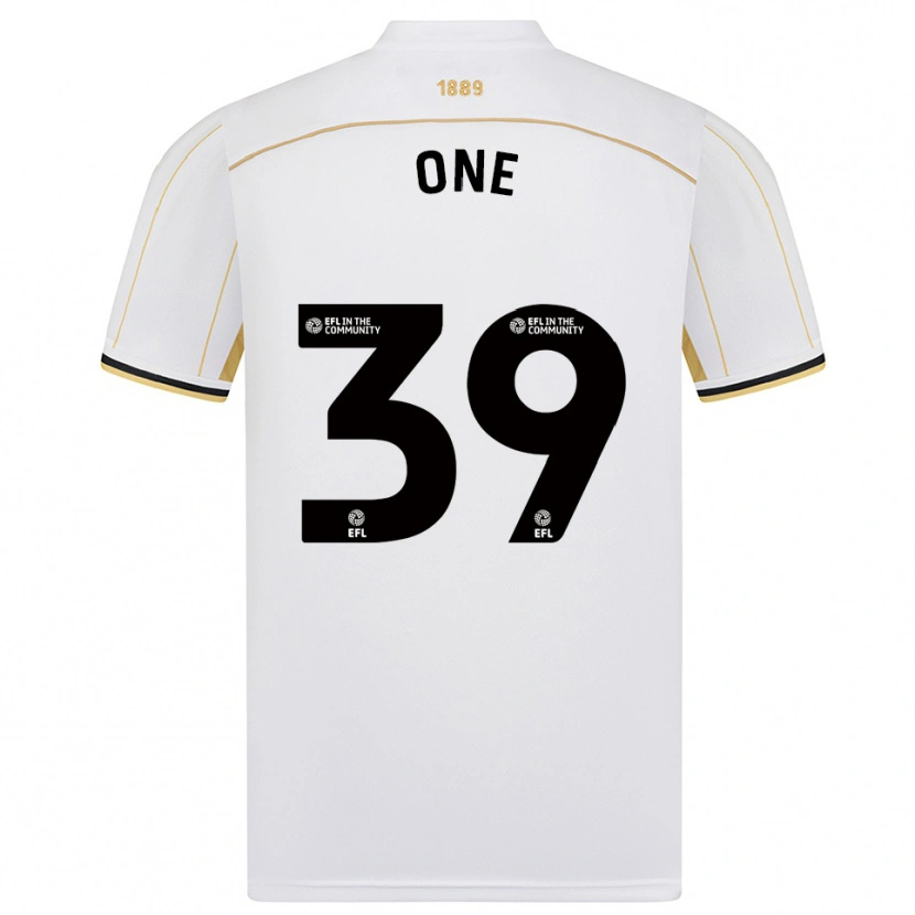 Danxen Børn Ryan Oné #39 Hvid Guld Udebane Spillertrøjer 2025/26 Trøje T-Shirt