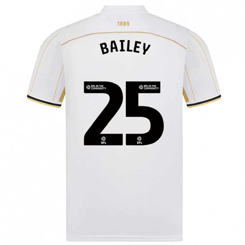Danxen Børn Jade Bailey #25 Hvid Guld Udebane Spillertrøjer 2025/26 Trøje T-Shirt
