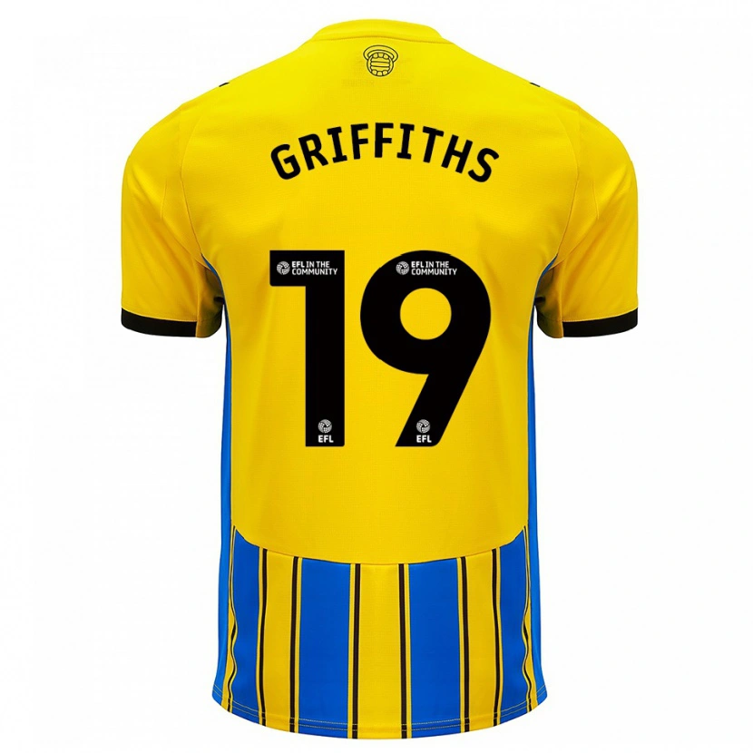 Danxen Børn Alice Griffiths #19 Blå Gul Udebane Spillertrøjer 2025/26 Trøje T-Shirt