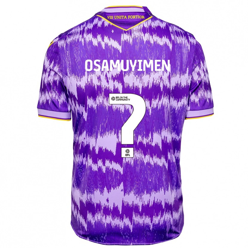 Danxen Børn David Osamuyimen #0 Lilla Gul Udebane Spillertrøjer 2025/26 Trøje T-Shirt