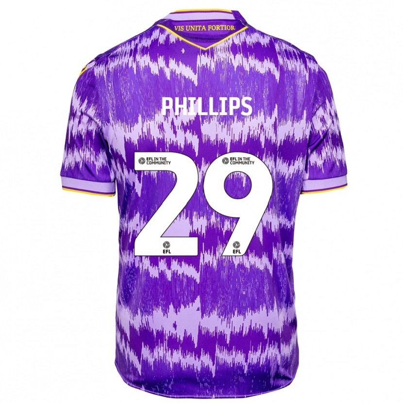 Danxen Børn D'margio Wright-Phillips #29 Lilla Gul Udebane Spillertrøjer 2025/26 Trøje T-Shirt