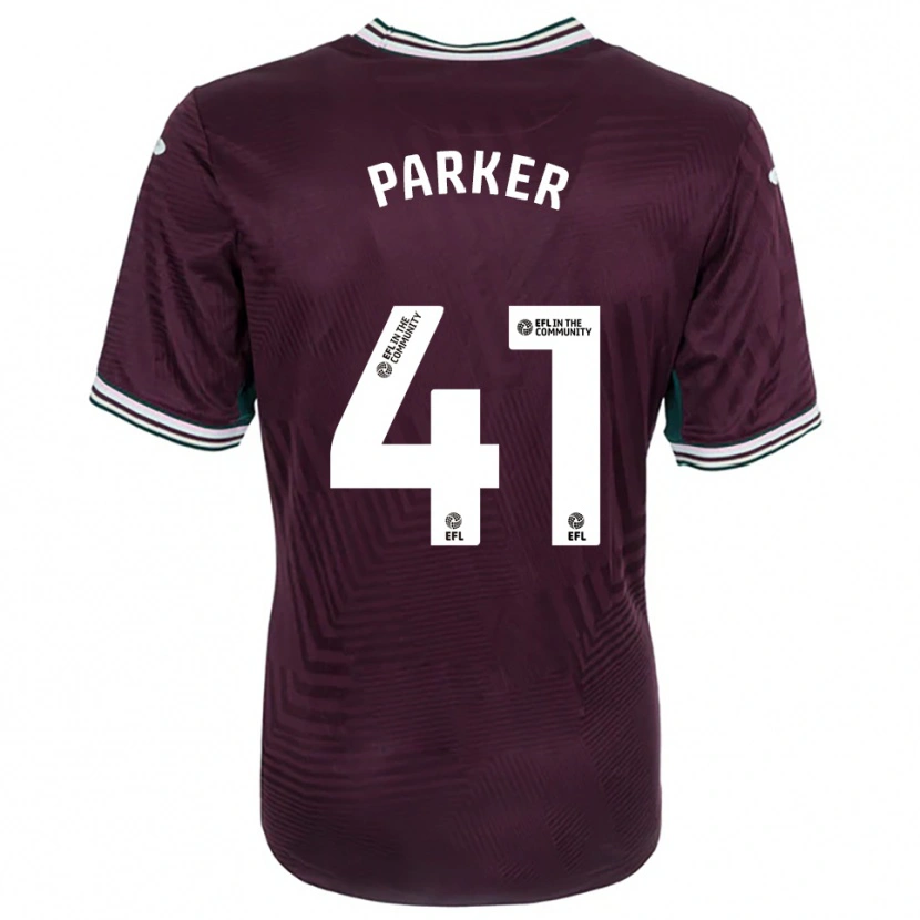 Danxen Børn Sam Parker #41 Rust Rød Hvid Udebane Spillertrøjer 2025/26 Trøje T-Shirt