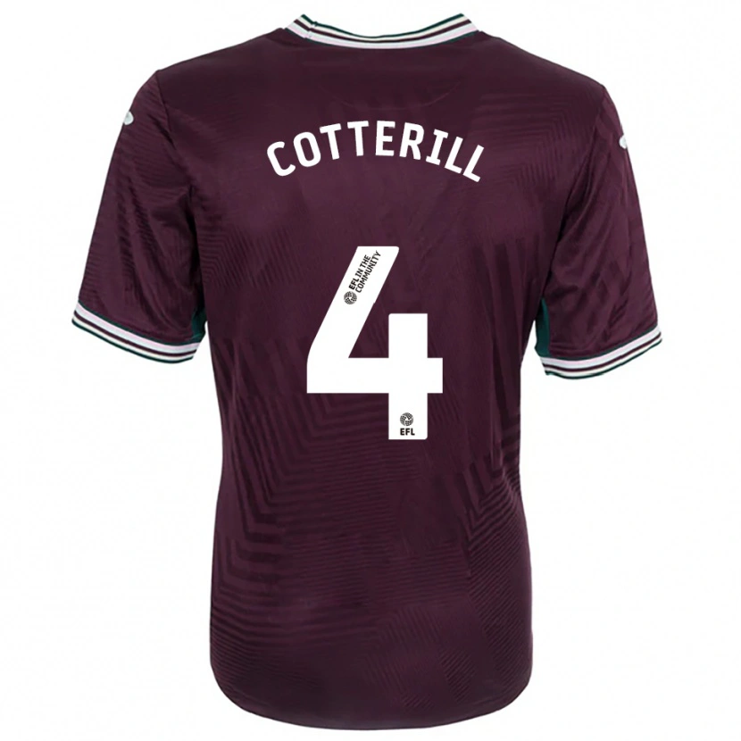 Danxen Børn Joel Cotterill #4 Rust Rød Hvid Udebane Spillertrøjer 2025/26 Trøje T-Shirt