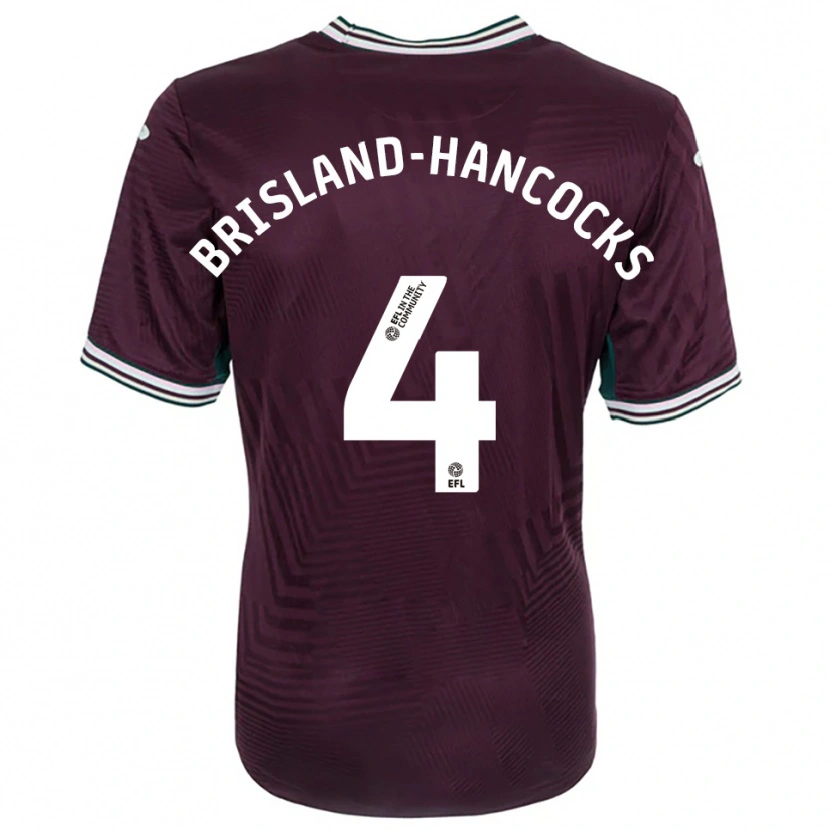 Danxen Børn Sophie Brisland-Hancocks #4 Rust Rød Hvid Udebane Spillertrøjer 2025/26 Trøje T-Shirt