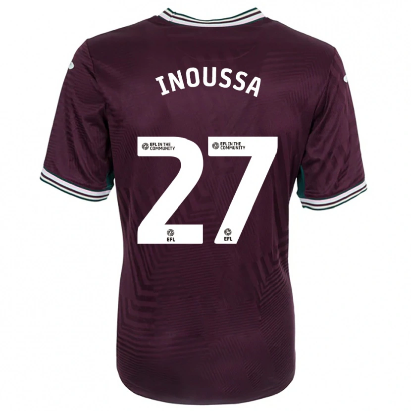Danxen Børn Zeidane Inoussa #27 Rust Rød Hvid Udebane Spillertrøjer 2025/26 Trøje T-Shirt
