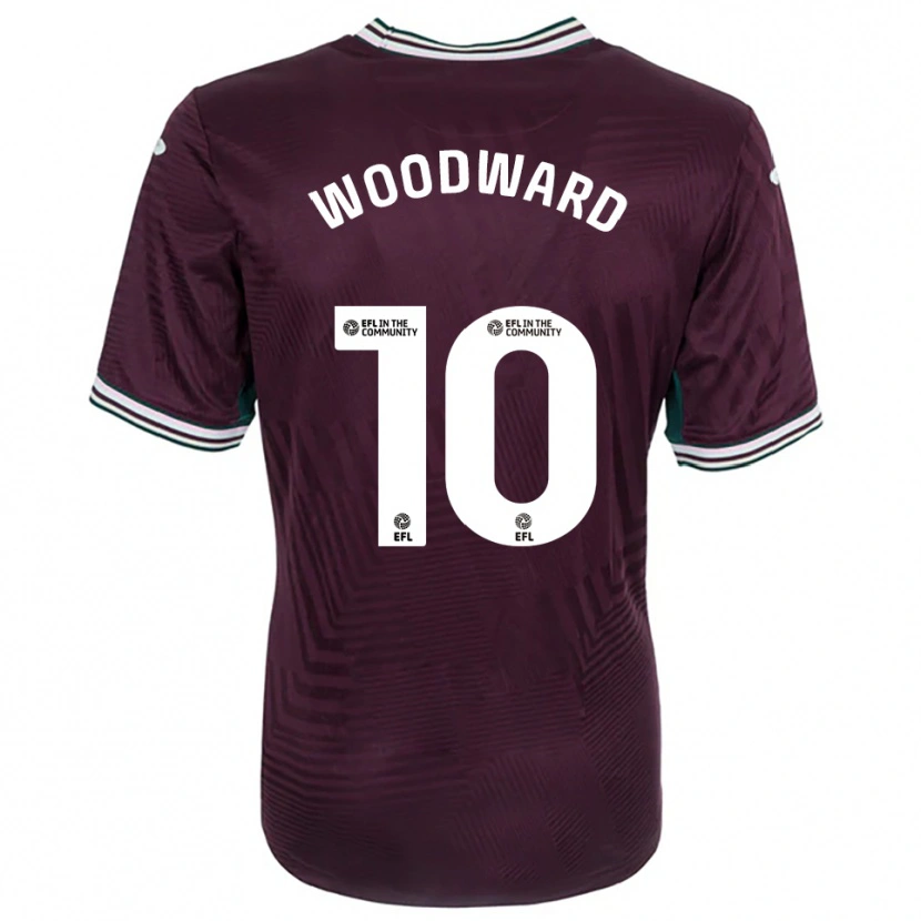 Danxen Børn Thomas Woodward #10 Rust Rød Hvid Udebane Spillertrøjer 2025/26 Trøje T-Shirt