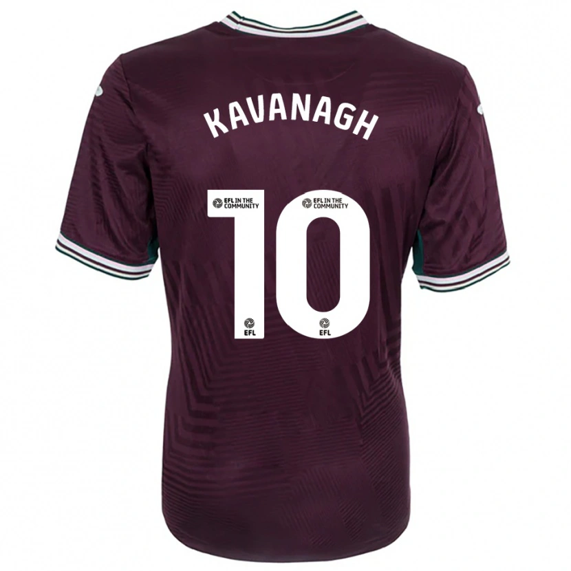 Danxen Børn Reece Kavanagh #10 Rust Rød Hvid Udebane Spillertrøjer 2025/26 Trøje T-Shirt