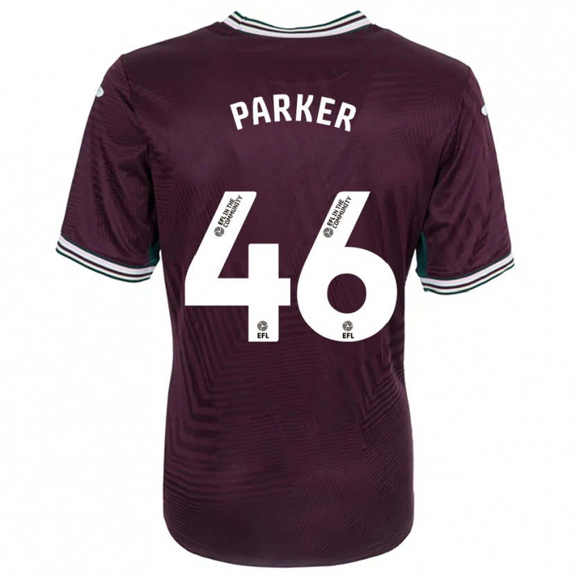 Danxen Børn Arthur Parker #46 Rust Rød Hvid Udebane Spillertrøjer 2025/26 Trøje T-Shirt