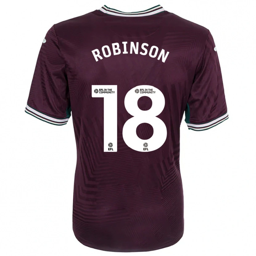 Danxen Børn Milo Robinson #18 Rust Rød Hvid Udebane Spillertrøjer 2025/26 Trøje T-Shirt