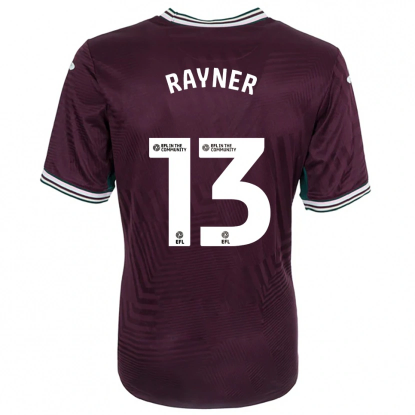 Danxen Børn Opal Rayner #13 Rust Rød Hvid Udebane Spillertrøjer 2025/26 Trøje T-Shirt