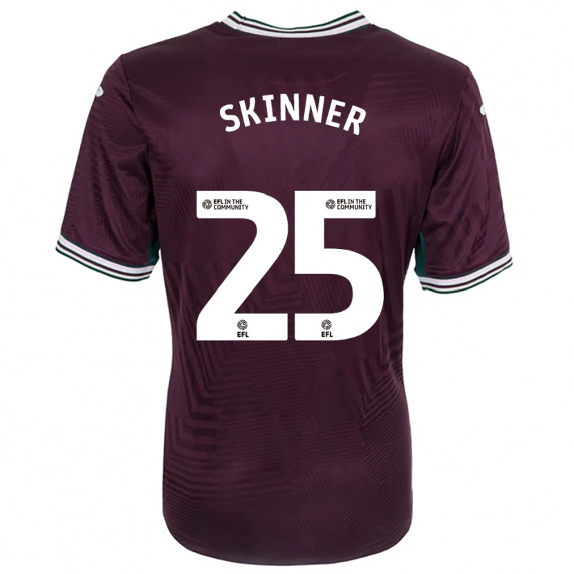 Danxen Børn Claire Skinner #25 Rust Rød Hvid Udebane Spillertrøjer 2025/26 Trøje T-Shirt