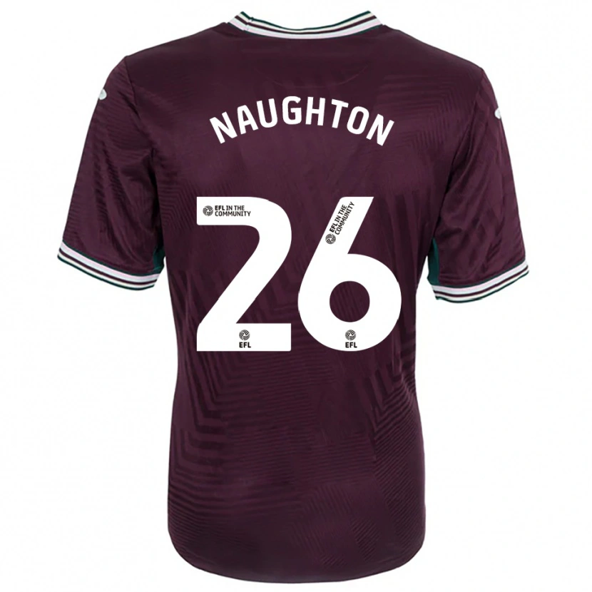 Danxen Børn Kyle Naughton #26 Rust Rød Hvid Udebane Spillertrøjer 2025/26 Trøje T-Shirt