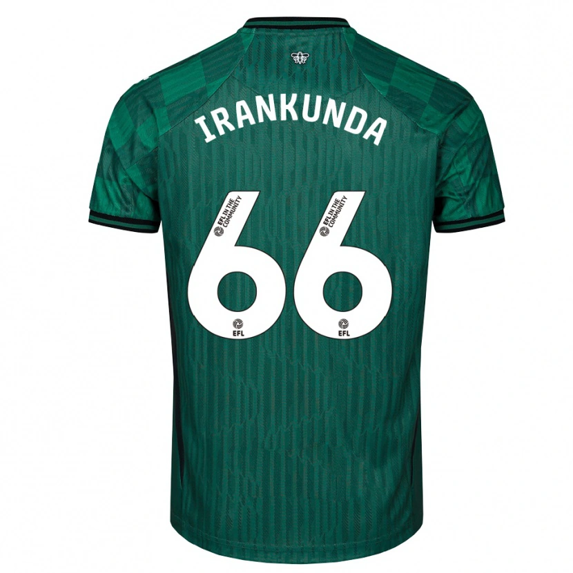 Danxen Børn Nestory Irankunda #66 Grøn Sort Udebane Spillertrøjer 2025/26 Trøje T-Shirt