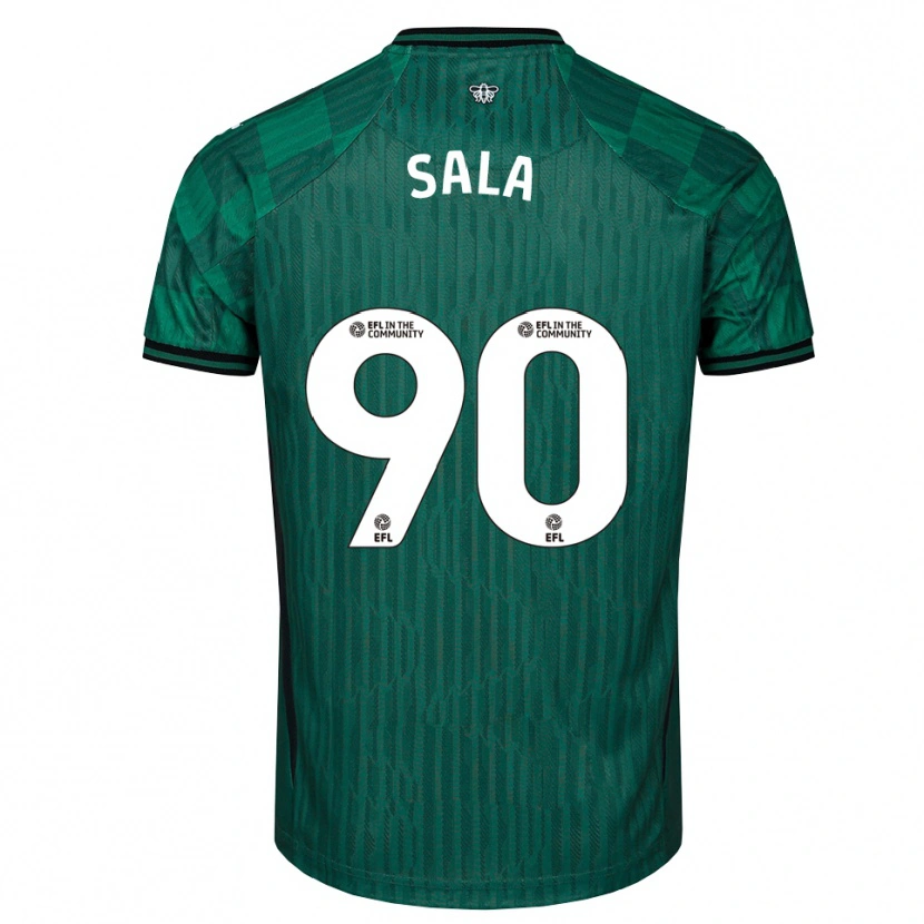 Danxen Børn Joel Sala #90 Grøn Sort Udebane Spillertrøjer 2025/26 Trøje T-Shirt