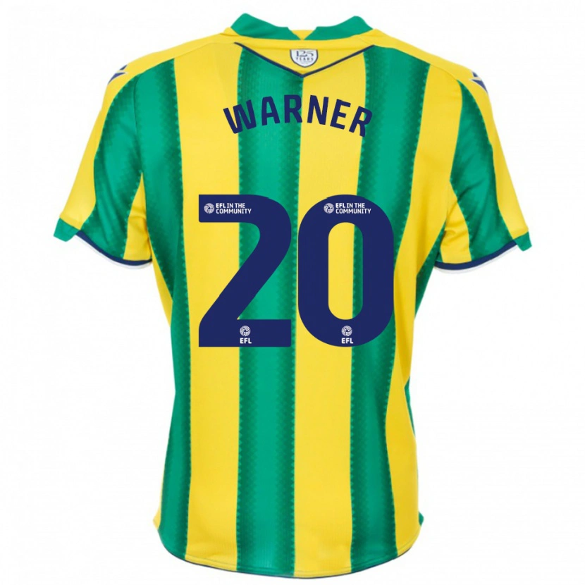 Danxen Børn Phoebe Warner #20 Gul Grøn Udebane Spillertrøjer 2025/26 Trøje T-Shirt