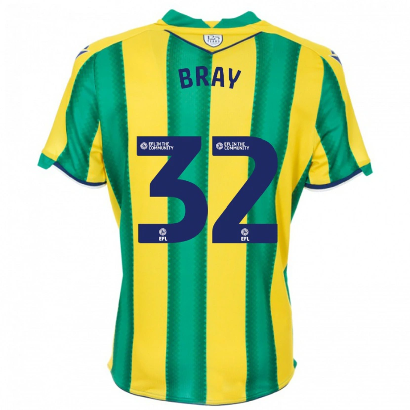 Danxen Børn Jack Bray #32 Gul Grøn Udebane Spillertrøjer 2025/26 Trøje T-Shirt