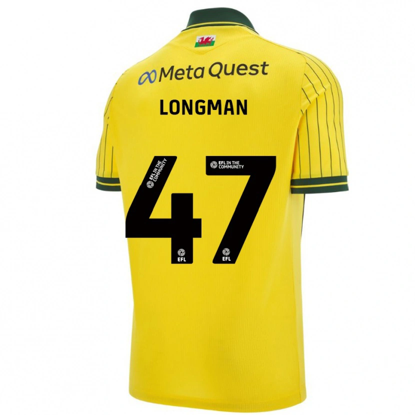 Danxen Børn Ryan Longman #47 Gul Grøn Udebane Spillertrøjer 2025/26 Trøje T-Shirt