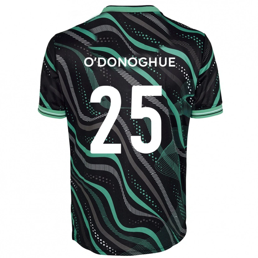Danxen Børn Freddie O'donoghue #25 Sort Grøn Udebane Spillertrøjer 2025/26 Trøje T-Shirt