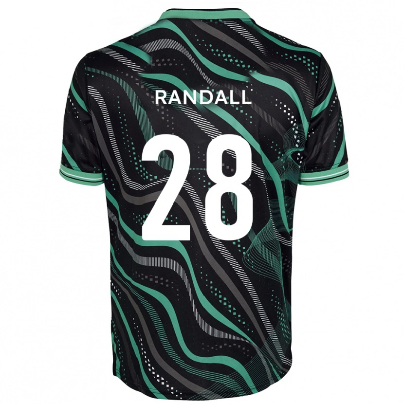Danxen Børn Thomas Randall #28 Sort Grøn Udebane Spillertrøjer 2025/26 Trøje T-Shirt