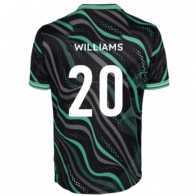 Danxen Børn Ben Williams #20 Sort Grøn Udebane Spillertrøjer 2025/26 Trøje T-Shirt