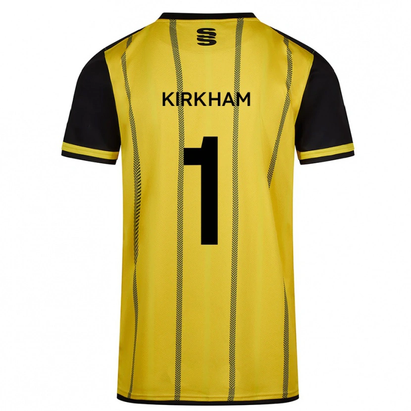 Danxen Børn Skye Kirkham #1 Gul Sort Udebane Spillertrøjer 2025/26 Trøje T-Shirt